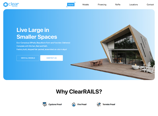Clear Homes website